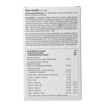 Fytostar Giga complex knoflook 80.00 Capsules