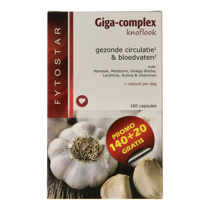 Fytostar Giga complex knoflook 160.00 Capsules