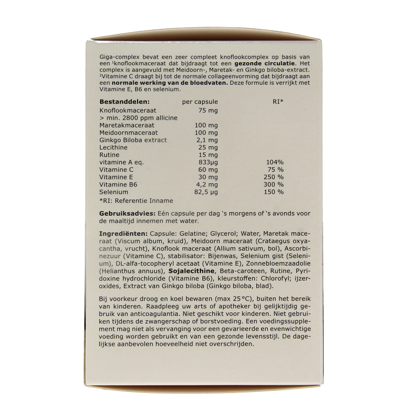 Fytostar Giga complex knoflook 160 Capsules