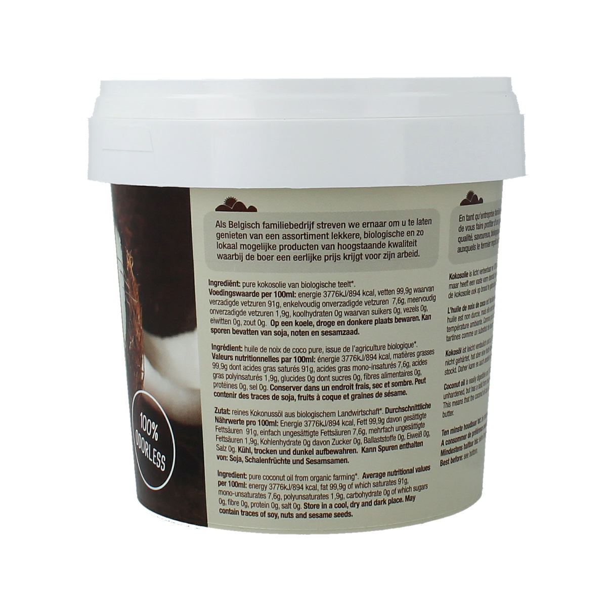Nutribel Kokosolie geurloos bio 500.00 Milliliter