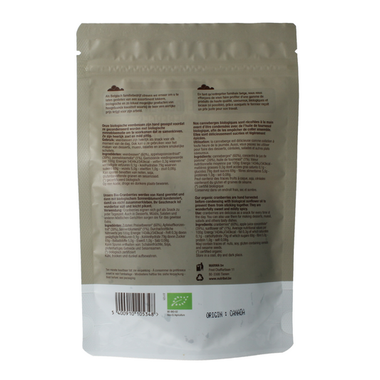 Nutribel Veenbessen raw bio 100.00 Gram