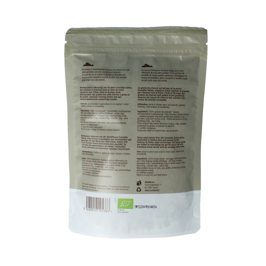 Nutribel Hennepzaad gepeld raw bio 200 Gram