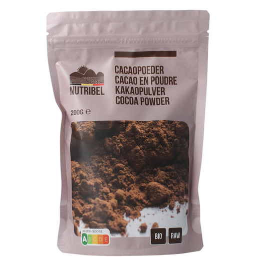Nutribel Cacao poeder raw bio 200.00 Gram