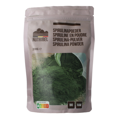 Nutribel Spirulina poeder raw bio 200.00 Gram