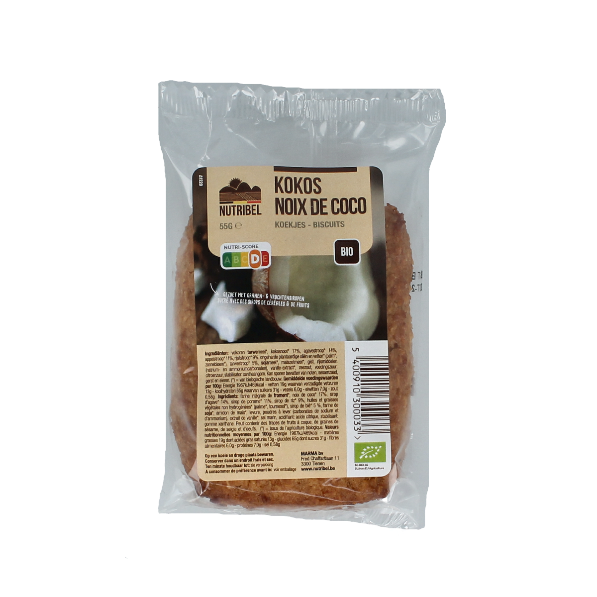 Marma Kokoskoek bio 55.00 Gram