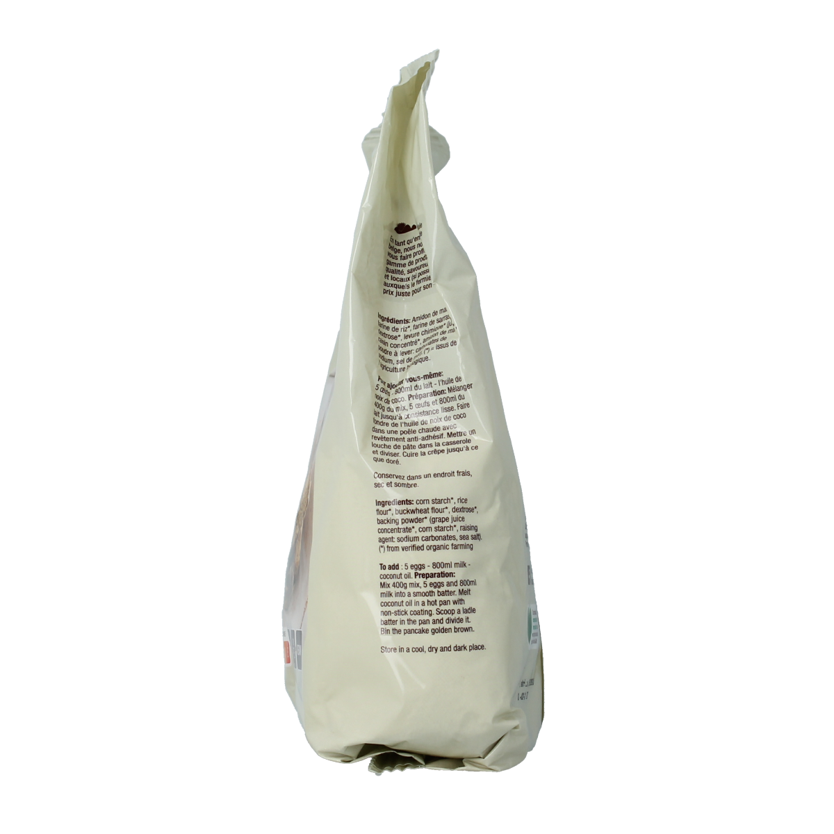 Nutribel Pannenkoekenmix glutenvrij bio 400.00 Gram