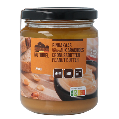 Nutribel Pindakaas bio 250.00 Gram