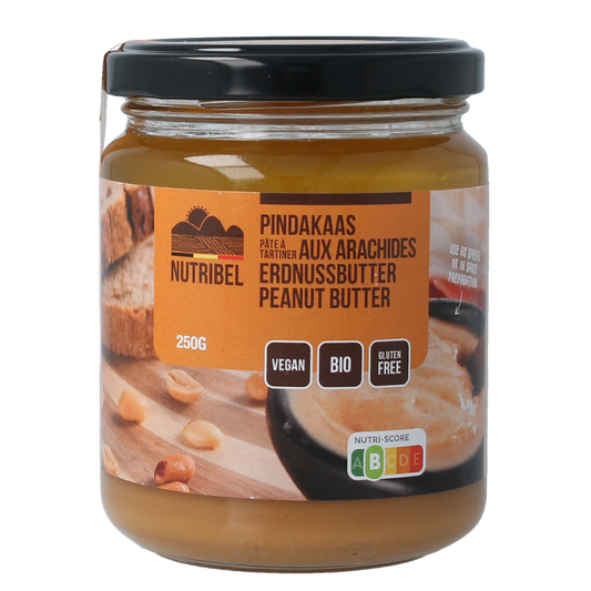 Nutribel Pindakaas bio 250.00 Gram