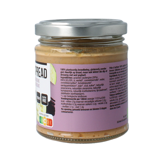 Nutribel Aubergine spread glutenvrij bio 170.00 Gram