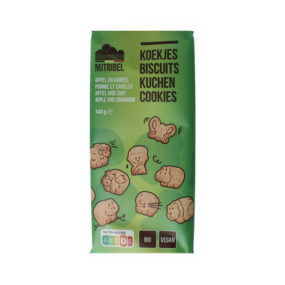 Nutribel Kinderkoekjes appel kaneel bio 140.00 Gram