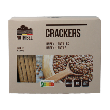 Nutribel Crackers linzen bio 150.00 Gram