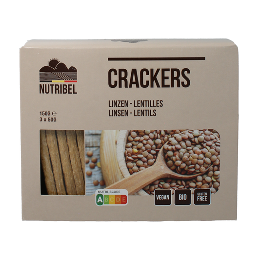 Nutribel Crackers linzen bio 150.00 Gram