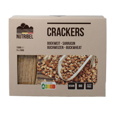 Nutribel Crackers boekweit bio 150.00 Gram