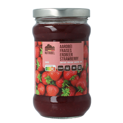 Nutribel Aardbeien confituur bio 340.00 Gram