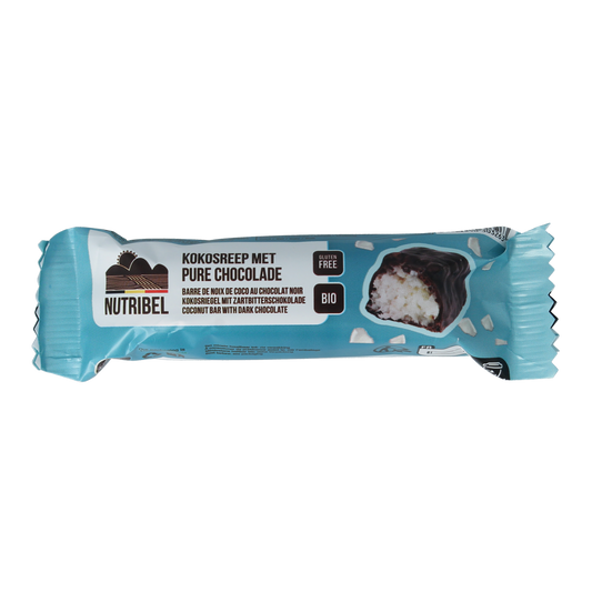 Nutribel Kokosreep met pure chocolade bio 40.00 Gram