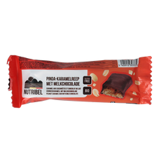Nutribel Pinda karamel reep melkchocolade bio 40.00 Gram