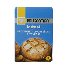 Bruggeman Instant gist (5 x 11 gram) 55.00 Gram