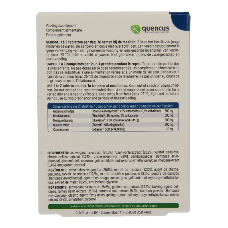 Quercus Enerzen 30 Tabletten