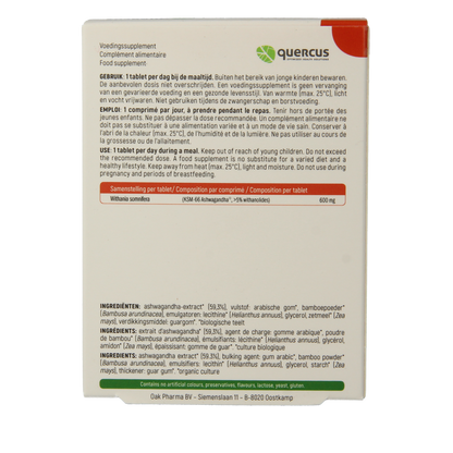 Quercus Ashwagandha bio 60.00 Tabletten