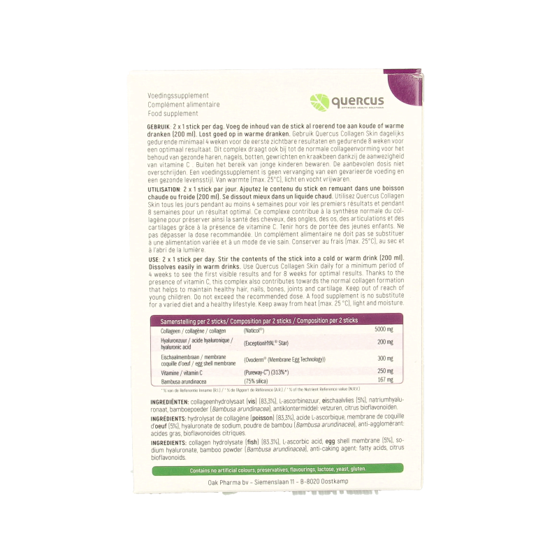 Quercus Collagen skin 20 Stuks