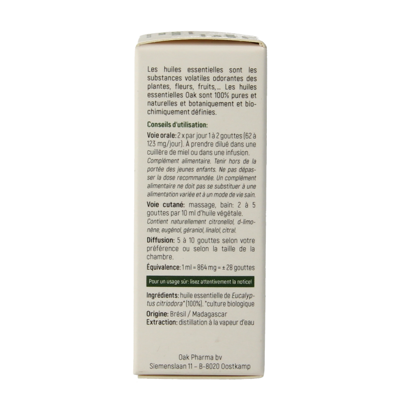 Oak Citroeneucalyptus bio 10 Milliliter