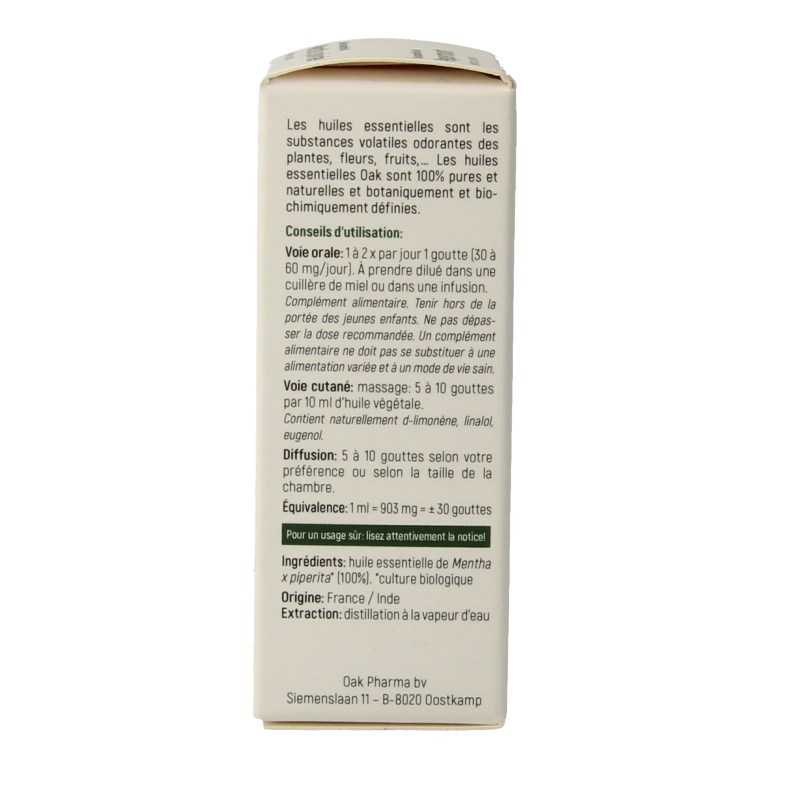Oak Pepermunt bio 10 Milliliter