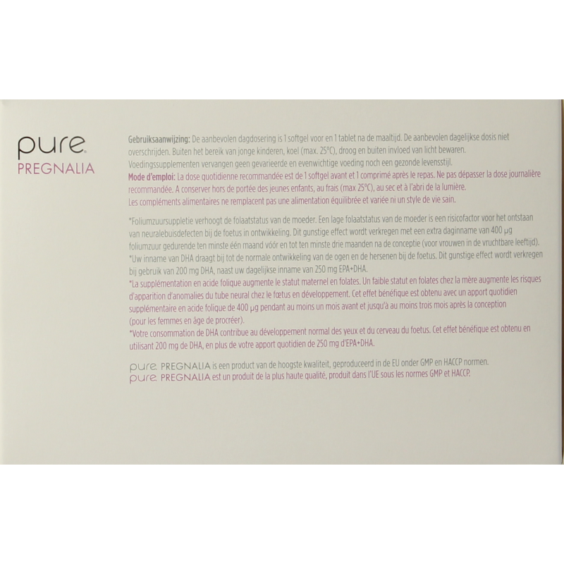 Pure Pregnalia 30 tabletten & 30 softgels 60 Stuks