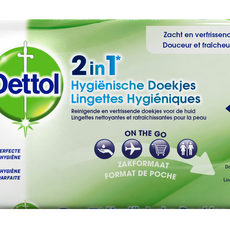 Dettol Wipes 2-in-1 12.00 Stuks