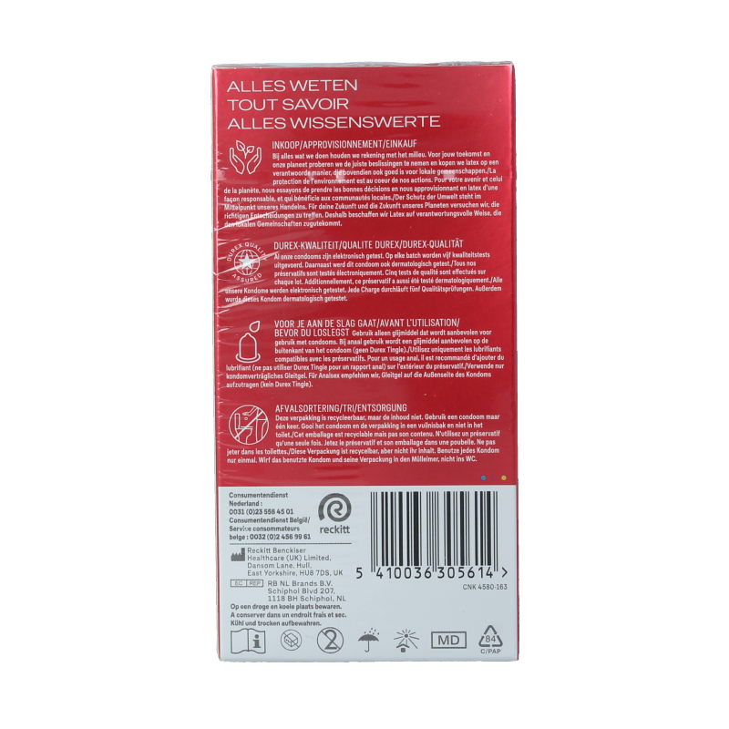 Durex Thin feel extra lube 10 Stuks