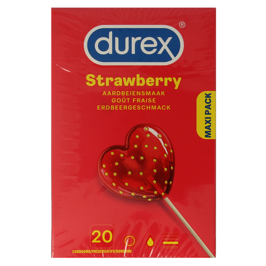 Durex Condooms sexy strawberry 20 Stuks