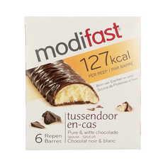 Modifast Proteine shape bar dark and white chocolate 6x31g 1.00 Stuks