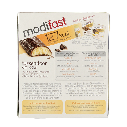Modifast Proteine shape bar dark and white chocolate 6x31g 1.00 Stuks