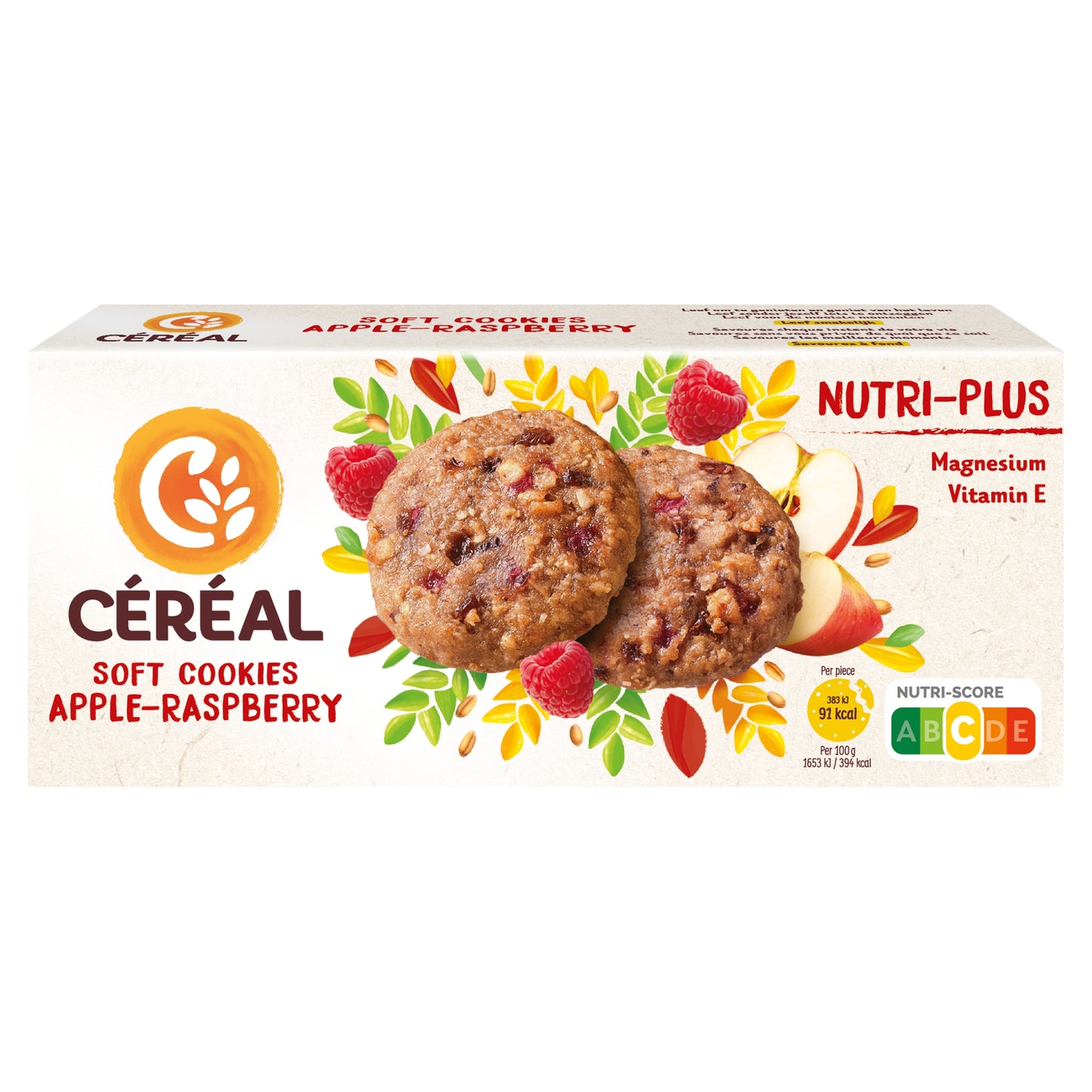 Cereal Zachte koekjes appel-framboos nutri-plus 138 Gram