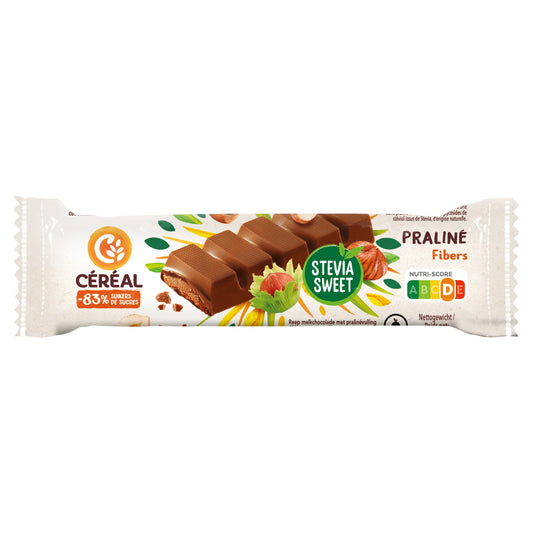 Cereal Chocolade reep praline stevia 42 Gram