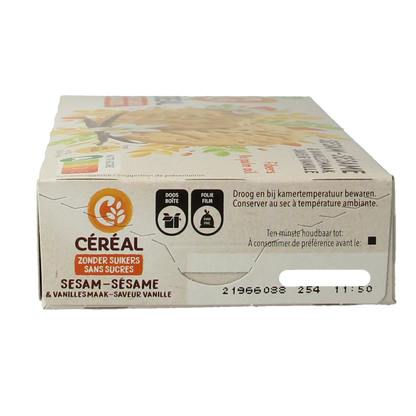 Cereal Sesam vanille koek 132.00 Gram
