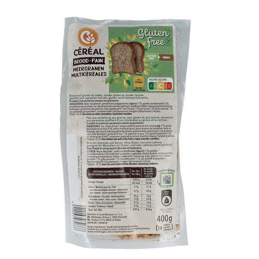 Cereal Brood meergranen 400.00 Gram