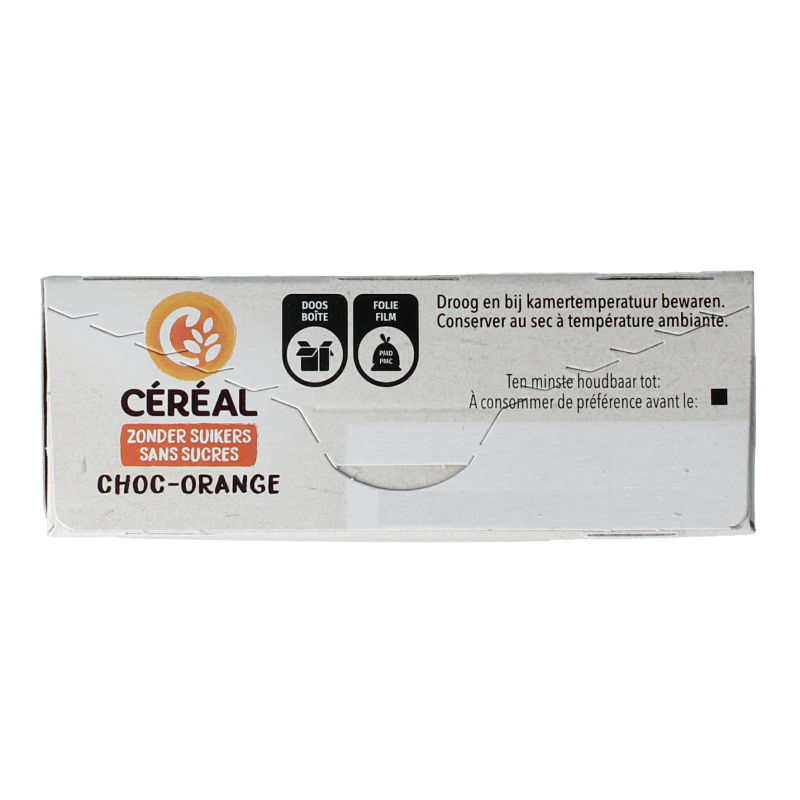 Cereal Zandkoekjes choc-orange zonder suikers 132 Gram