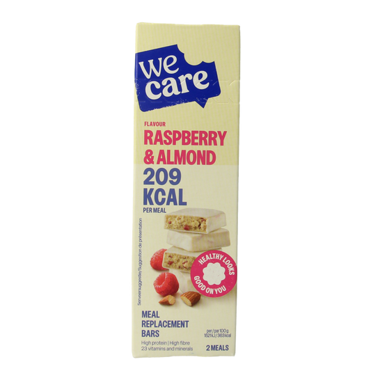 WeCare Meal replacement bars raspberry & almond 116 Gram