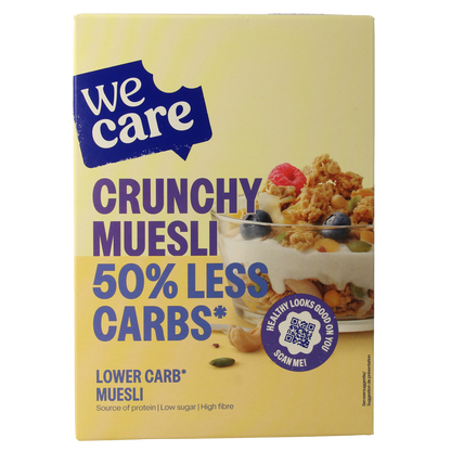 WeCare Lower kcal/carb crunchy muesli 325 Gram