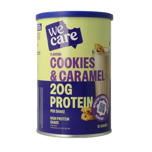 WeCare High protein shake cookies & caramel 340 Gram