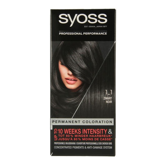Syoss Color baseline 1-1 black haarverf  1 Set