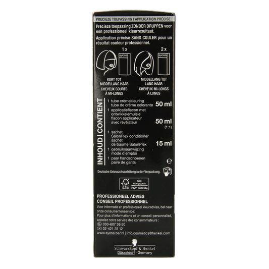 Syoss Color baseline 1-1 black haarverf  1 Set