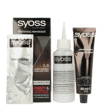 Syoss Color baseline 3-8 donker goudbruin haarverf  1 Set