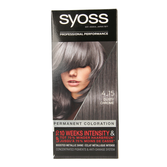 Syoss Color baseline 4-15 dusty chrome haarverf  1.00 Set