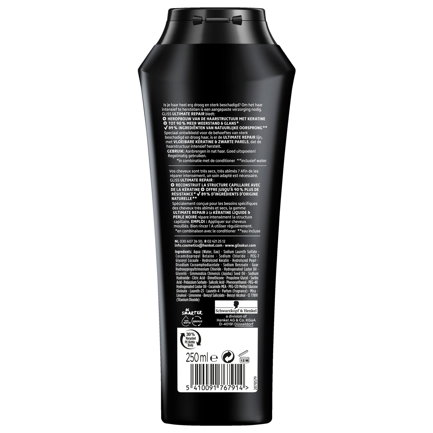 Gliss Kur Shampoo ultimate repair 250 Milliliter
