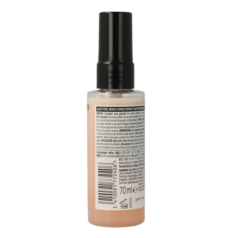 Gliss Kur Anti-klit spray total repair 19 mini 70 Milliliter