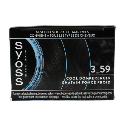 Syoss Permanent cool color 3-59 donkerbruin 1.00 Stuks