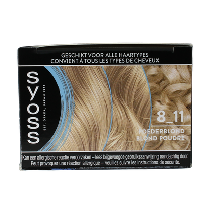 Syoss Permanent cool color 8-11 poederblond 1.00 Set