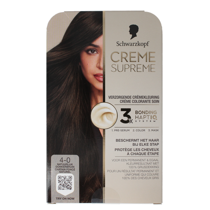 Schwarzkopf Creme supreme 4-0 donker bruin 1.00 Stuks