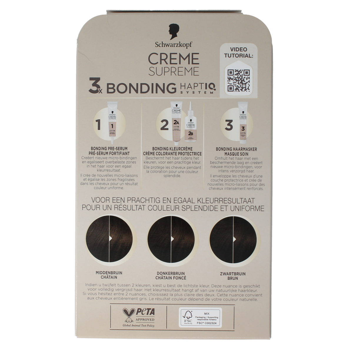 Schwarzkopf Creme supreme 4-0 donker bruin 1.00 Stuks